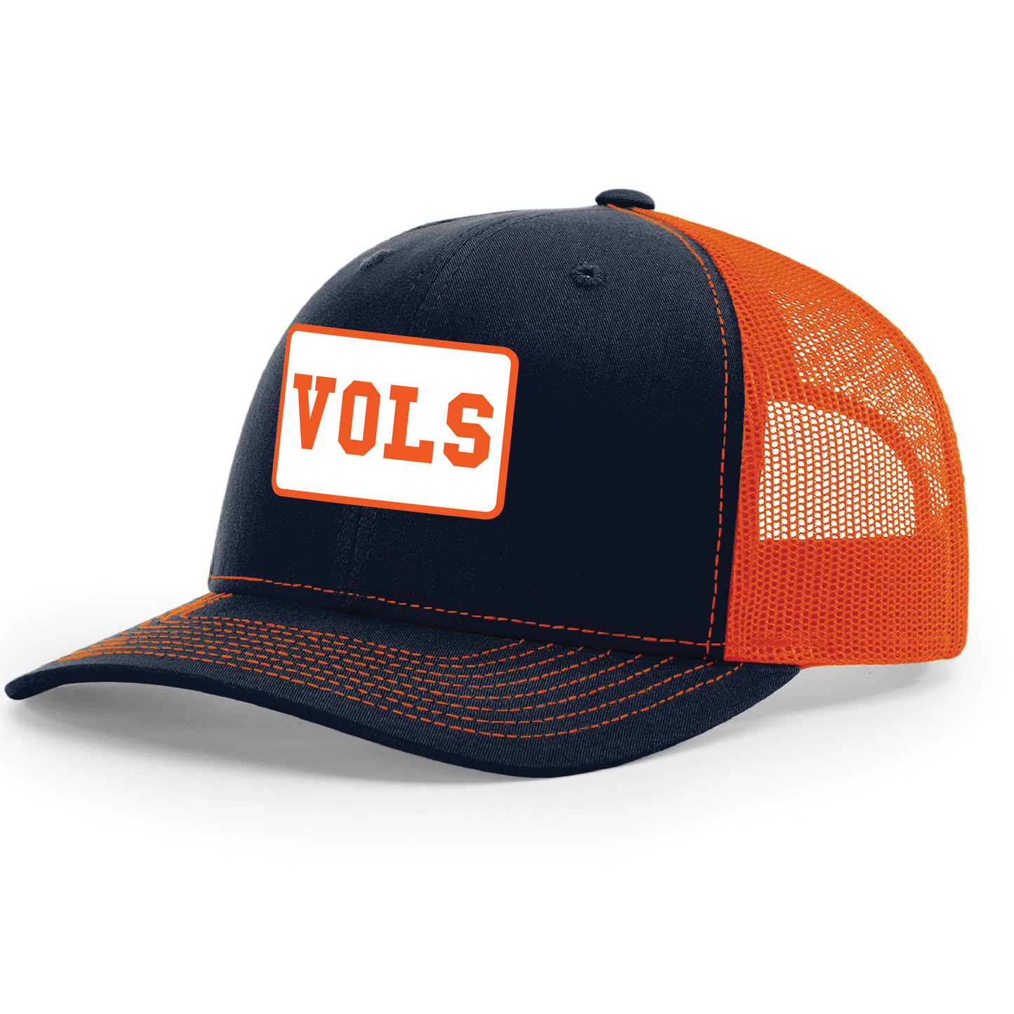 Richardson Trucker Hat With VOLS Patch - Navy/Orange