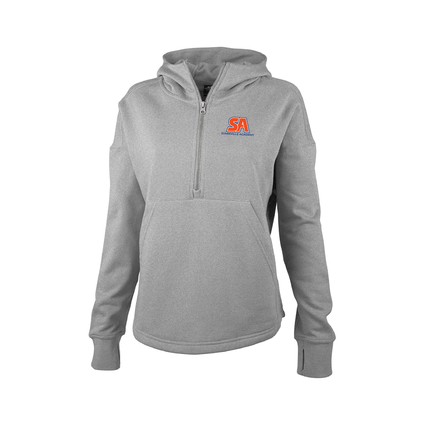 ADULT Ladies Willow Scallop Hem Hooded Sweatshirt