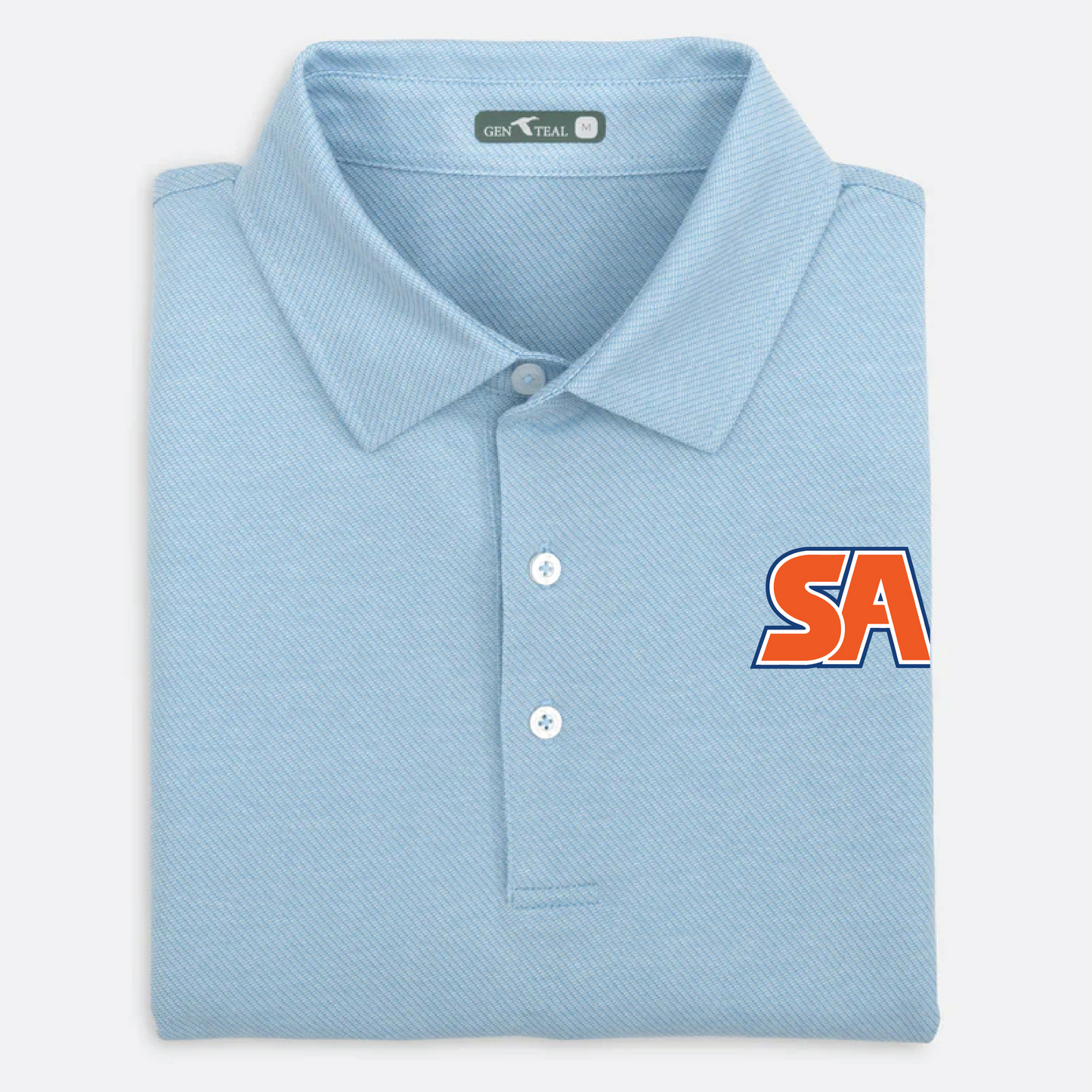 ADULT Men's GenTeal Scales Texture Polo - Bluebell