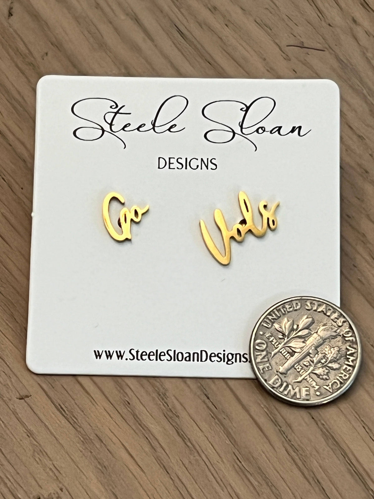 Steele Sloan Designs - Go Vols Gold Stud Earrings