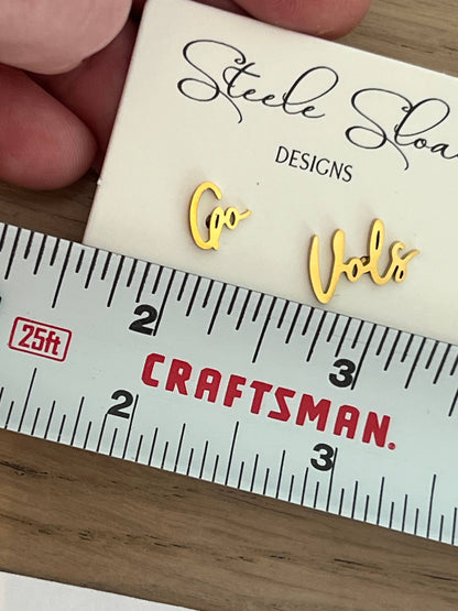 Steele Sloan Designs - Go Vols Gold Stud Earrings