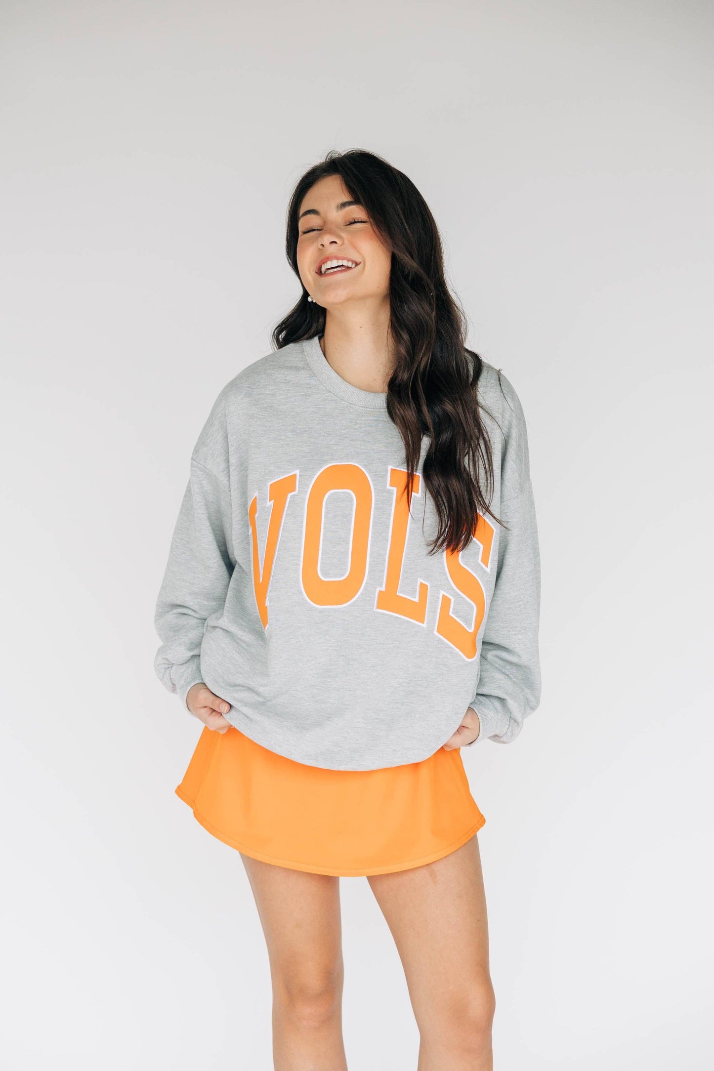 ADULT Ladies Mallory Gingham Mockneck - Heather Grey