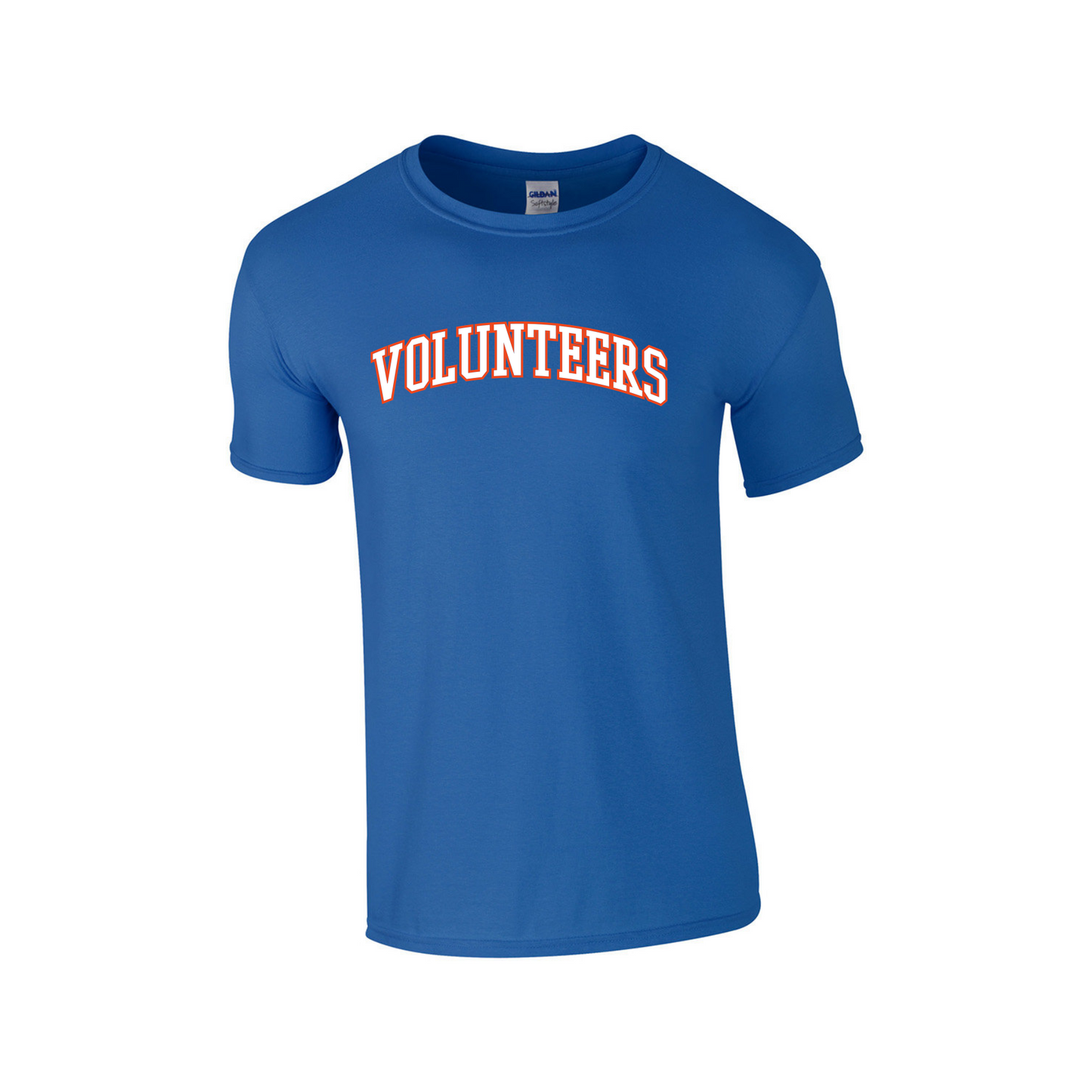 ADULT Volunteers Arched Block Cotton T-Shirt