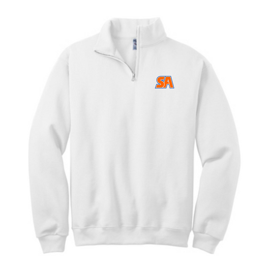 ADULT SA Men's Quarter-Zip Cadet Collar Sweatshirt