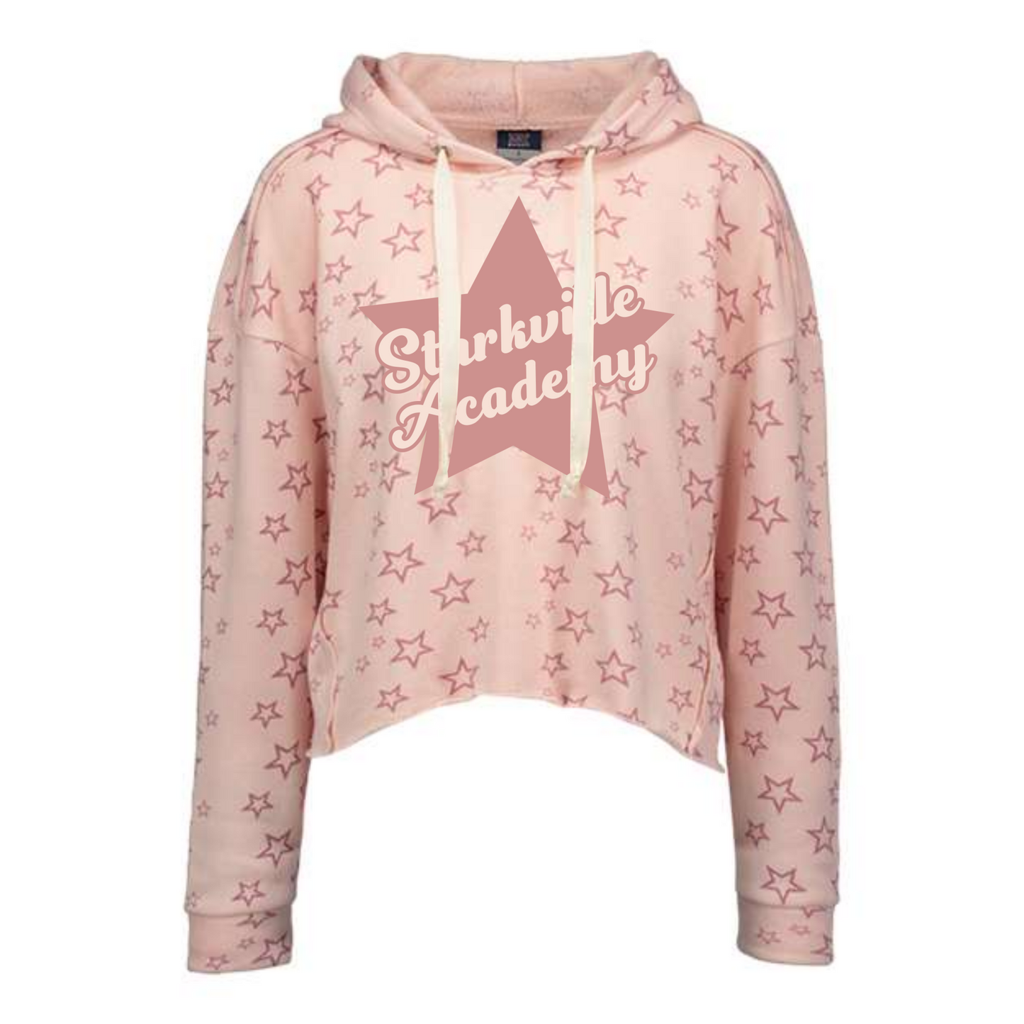 ADULT Ladies Starry Hooded Crop Sweatshirt