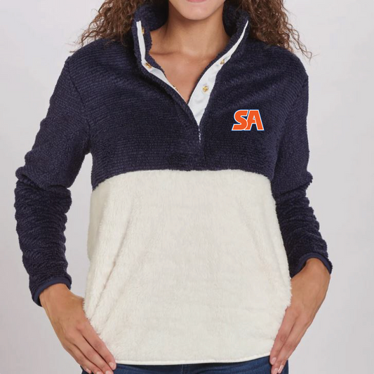 ADULT Ladies Fuzzy Fleece Pullover Sweatshirt