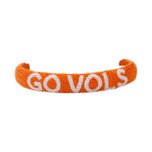 Go Vols Beaded Headband