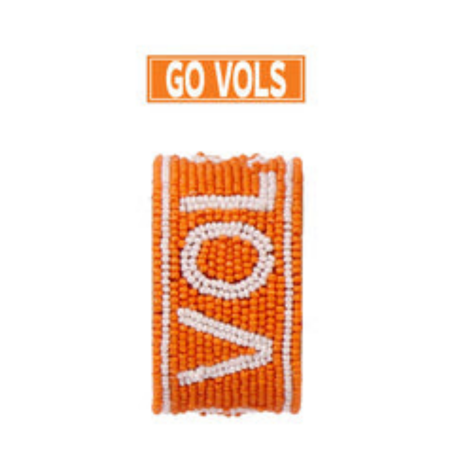 Go Vols Beaded Cuff Bracelet