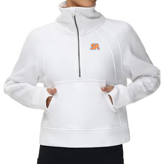 The Gym People Adult Ladies Half Zip Pullover Fleece Sweatshirt