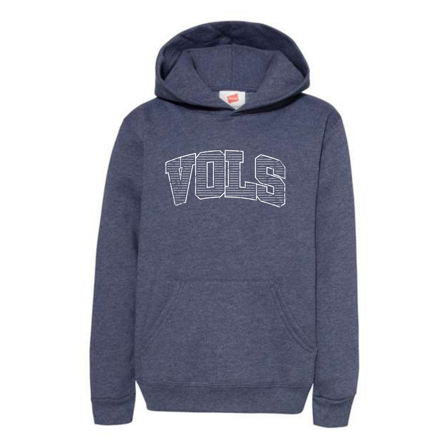 YOUTH Distressed VOLS Hooded Sweatshirt - HEATHER NAVY