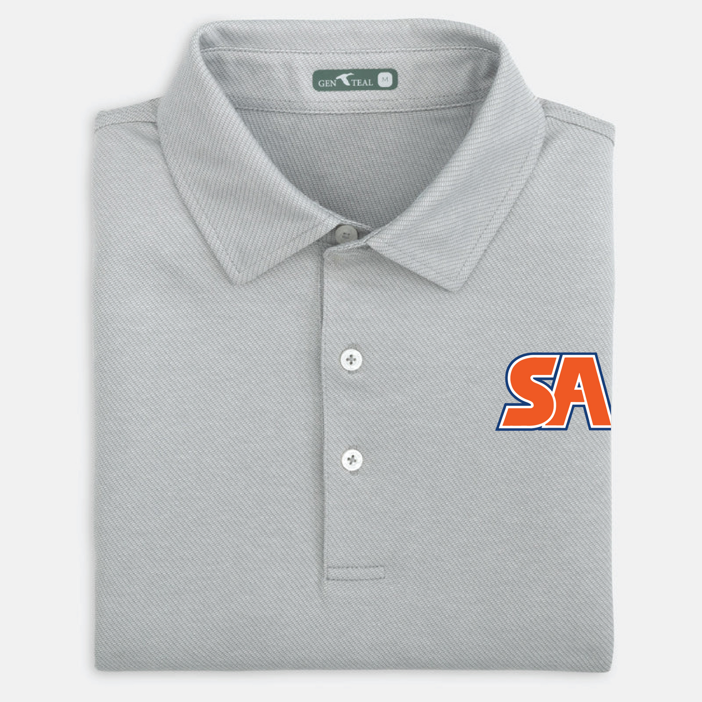 ADULT Men's GenTeal Scales Texture Polo - Silverback