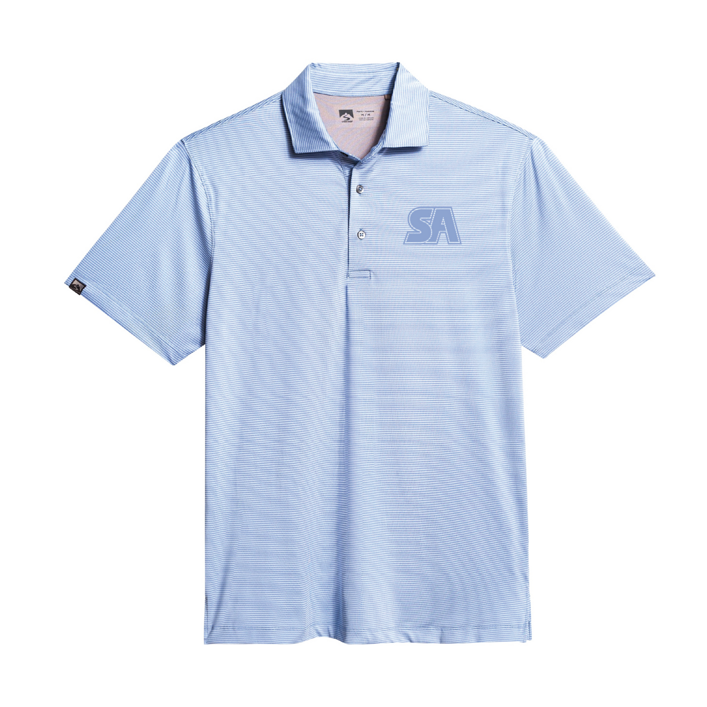 ADULT Men's Optimist Microstripe Short Sleeve Polo - Peri Blue