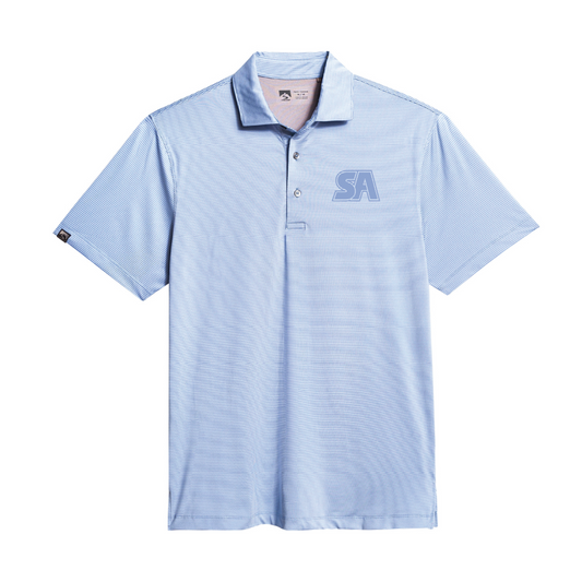 ADULT Men's Optimist Microstripe Short Sleeve Polo - Peri Blue
