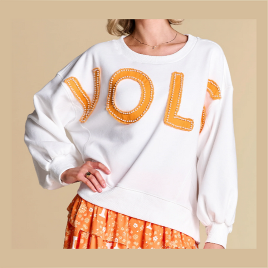 ADULT Ladies Vols All-Star Distressed Pullover Sweatshirt