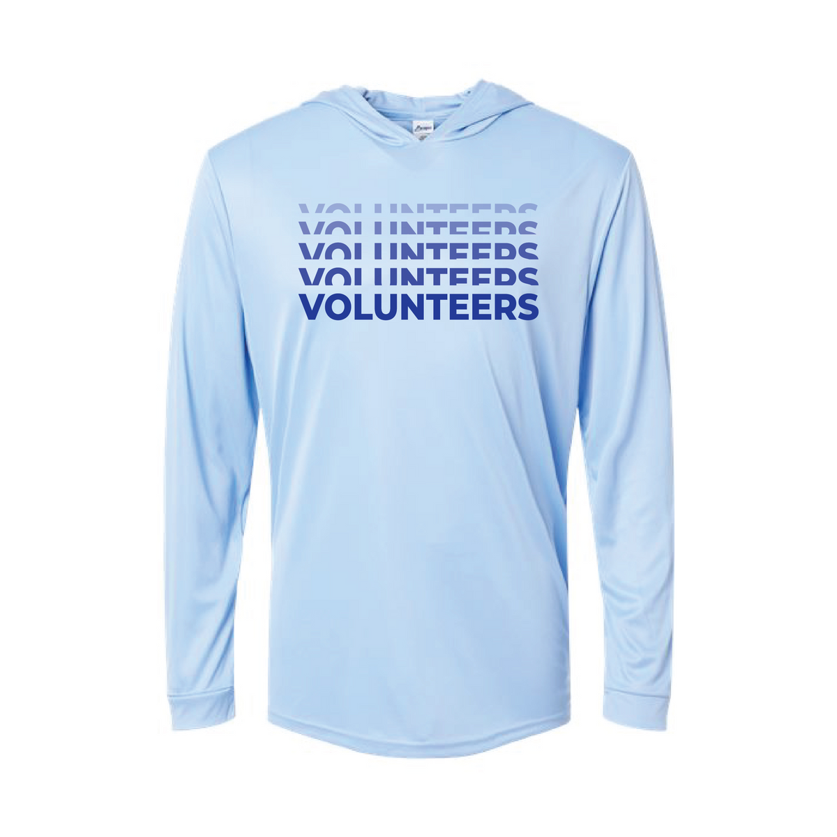 YOUTH Paragon Bahama Performance Hooded Long Sleeve T-Shirt - Blue Mist