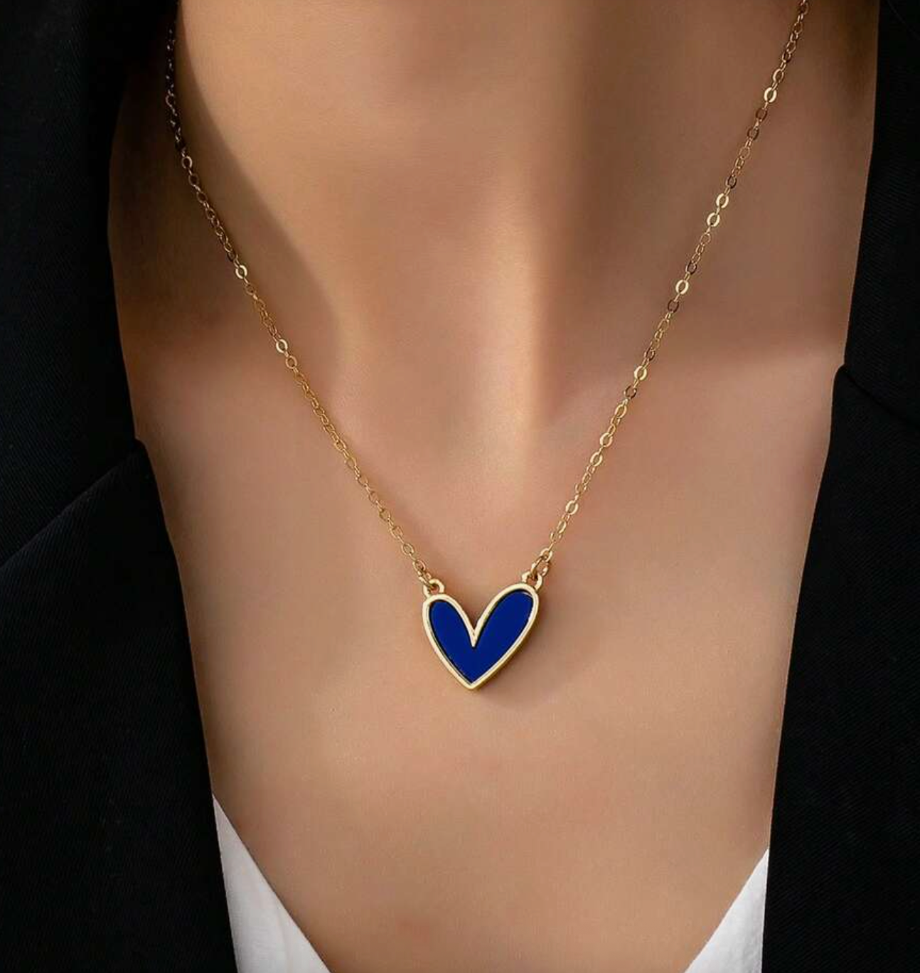 Blue Heart Necklace