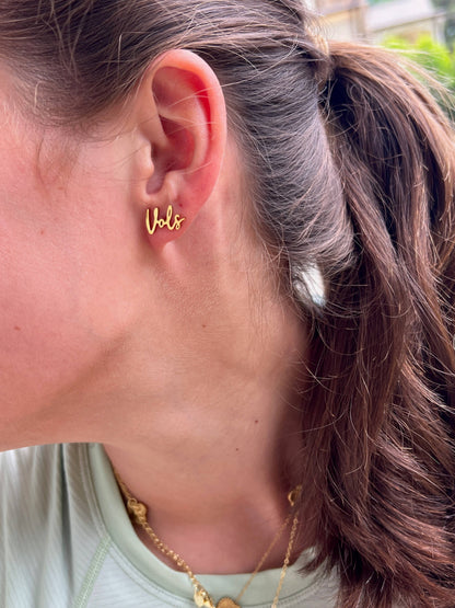 Steele Sloan Designs - Go Vols Gold Stud Earrings