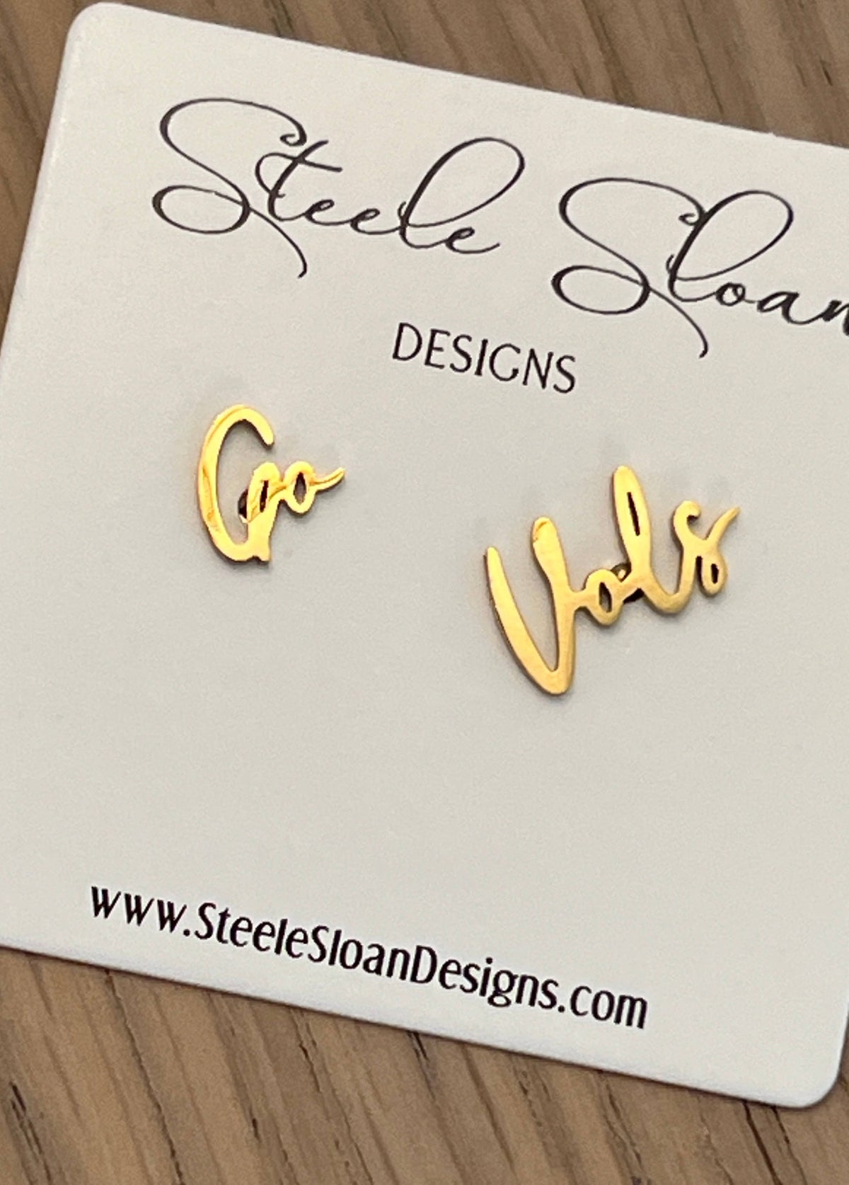 Steele Sloan Designs - Go Vols Gold Stud Earrings