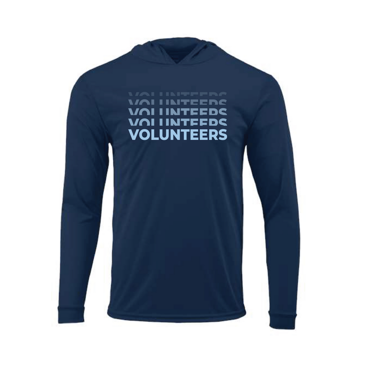 ADULT Paragon Bahama Performance Hooded Long Sleeve T-Shirt - Navy